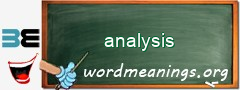 WordMeaning blackboard for analysis